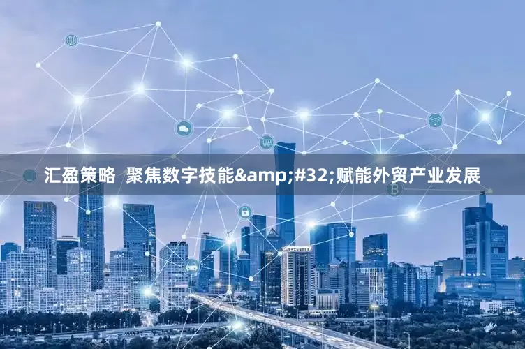 汇盈策略  聚焦数字技能 赋能外贸产业发展
